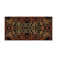 Brown And Gold Aztec Design  Yoga Headband