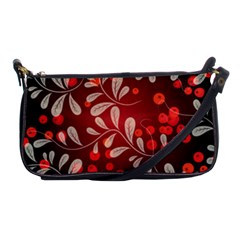 Beautiful Black And Red Florals  Shoulder Clutch Bags