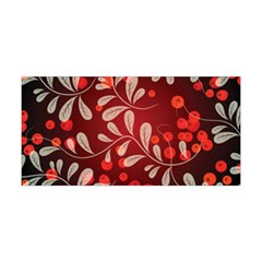 Beautiful Black And Red Florals  Yoga Headband