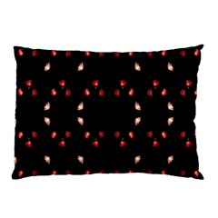 Beautiful Elegant Roses On Black  Pillow Case