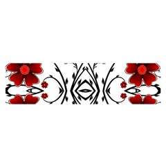 Beautiful Red Flowers Seamless Satin Scarf (oblong)