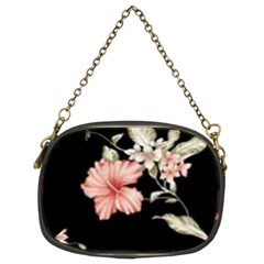 Beautiful Tropical Black Pink Florals  Chain Purses (two Sides) 