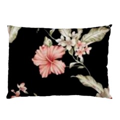 Beautiful Tropical Black Pink Florals  Pillow Case