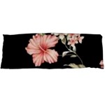 Beautiful tropical Black Pink Florals  Body Pillow Case (Dakimakura) Body Pillow Case