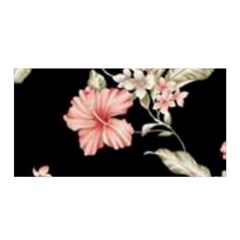 Beautiful Tropical Black Pink Florals  Satin Wrap