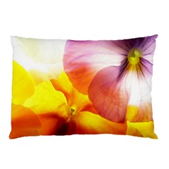 Big Colorful Tropical Yellow And Purple  Pillow Case by flipstylezfashionsLLC