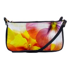 Big Colorful Tropical Yellow And Purple  Shoulder Clutch Bags by flipstylezfashionsLLC