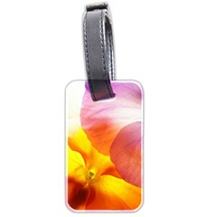 Big Colorful Tropical Yellow And Purple  Luggage Tags (two Sides) by flipstylezfashionsLLC