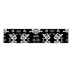 Black And White Florals Background  Velvet Scrunchie by flipstylezfashionsLLC