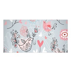 Cute Love Birds Valentines Day Theme  Satin Shawl by flipstylezfashionsLLC