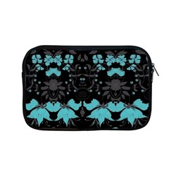 Blue green back ground floral pattern Apple MacBook Pro 13  Zipper Case