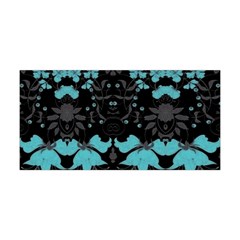 Blue green back ground floral pattern Yoga Headband