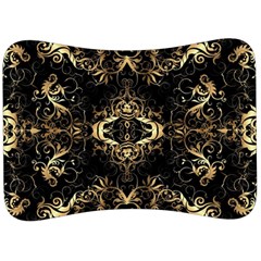 Golden Florals Pattern  Velour Seat Head Rest Cushion by flipstylezfashionsLLC