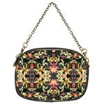 Beautiful seamless brown Tropical Flower Design  Chain Purses (Two Sides)  Front