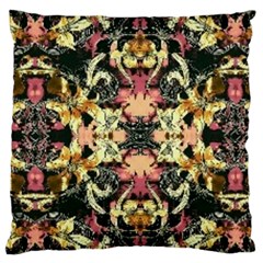 Beautiful Seamless Brown Tropical Flower Design  Large Cushion Case (two Sides) by flipstylezfashionsLLC