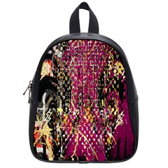  Multi Pattern Purple Gold Silver Lighting Icons Created By Kiekie Strickland  School Bag (small) by flipstylezfashionsLLC