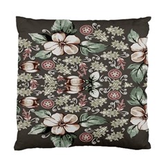 Seamless Pink Green And White Florals Peach Standard Cushion Case (one Side) by flipstylezfashionsLLC