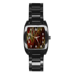 Snake In The Grass Red And Black Seamless Design Stainless Steel Barrel Watch by flipstylezfashionsLLC