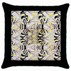 Retro Seamless Black And Gold Design Throw Pillow Case (black) by flipstylezfashionsLLC