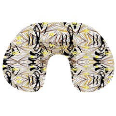 Retro Seamless Black And Gold Design Travel Neck Pillows by flipstylezfashionsLLC