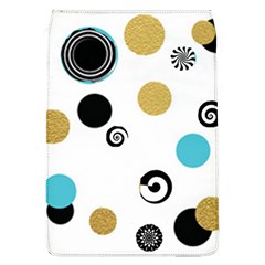 Fun Retro Blue Gold Circles  Flap Covers (l)  by flipstylezfashionsLLC