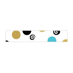 Fun Retro Blue Gold Circles  Flano Scarf (mini) by flipstylezfashionsLLC