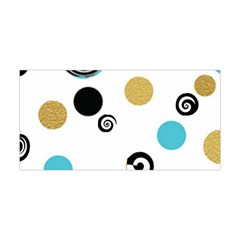 Fun Retro Blue Gold Circles  Yoga Headband by flipstylezfashionsLLC