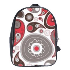 Fun Red And Black Design School Bag (xl) by flipstylezfashionsLLC