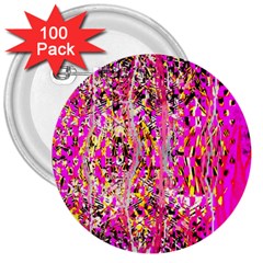 Hot Pink Mess Snakeskin Inspired  3  Buttons (100 Pack)  by flipstylezfashionsLLC