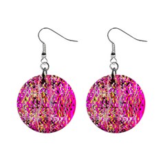 Hot Pink Mess Snakeskin Inspired  Mini Button Earrings by flipstylezfashionsLLC