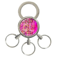 Hot Pink Mess Snakeskin Inspired  3-ring Key Chains by flipstylezfashionsLLC