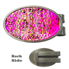 Hot Pink Mess Snakeskin Inspired  Money Clips (oval)  by flipstylezfashionsLLC