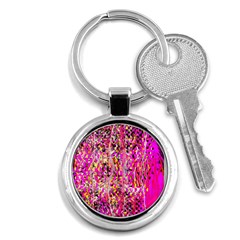 Hot Pink Mess Snakeskin Inspired  Key Chains (round)  by flipstylezfashionsLLC