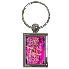 Hot Pink Mess Snakeskin Inspired  Key Chains (rectangle)  by flipstylezfashionsLLC