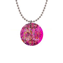 Hot Pink Mess Snakeskin Inspired  Button Necklaces by flipstylezfashionsLLC