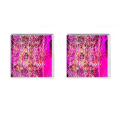 Hot Pink Mess Snakeskin Inspired  Cufflinks (square) by flipstylezfashionsLLC