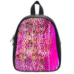 Hot Pink Mess Snakeskin Inspired  School Bag (small) by flipstylezfashionsLLC