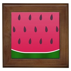 Watermelon Fruit Summer Red Fresh Framed Tiles by Nexatart