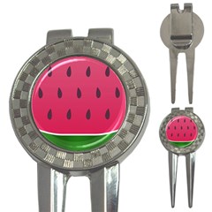 Watermelon Fruit Summer Red Fresh 3-in-1 Golf Divots by Nexatart