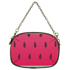 Watermelon Fruit Summer Red Fresh Chain Purses (two Sides)  by Nexatart