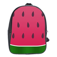 Watermelon Fruit Summer Red Fresh School Bag (large) by Nexatart