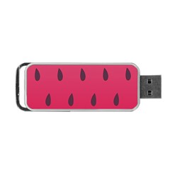 Watermelon Fruit Summer Red Fresh Portable Usb Flash (one Side) by Nexatart