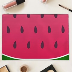 Watermelon Fruit Summer Red Fresh Cosmetic Bag (xxl) by Nexatart