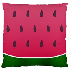 Watermelon Fruit Summer Red Fresh Large Flano Cushion Case (one Side) by Nexatart