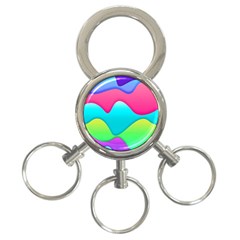 Lines Curves Colors Geometric Lines 3-ring Key Chains by Nexatart