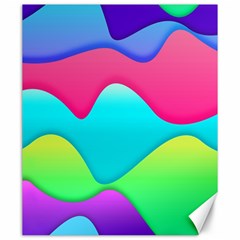 Lines Curves Colors Geometric Lines Canvas 20  X 24   by Nexatart