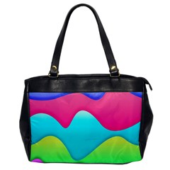 Lines Curves Colors Geometric Lines Office Handbags by Nexatart