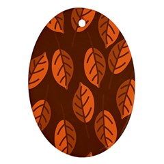 Pattern Leaf Plant Decoration Ornament (oval) by Nexatart