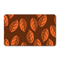 Pattern Leaf Plant Decoration Magnet (rectangular) by Nexatart