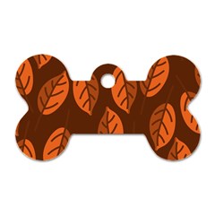 Pattern Leaf Plant Decoration Dog Tag Bone (one Side)